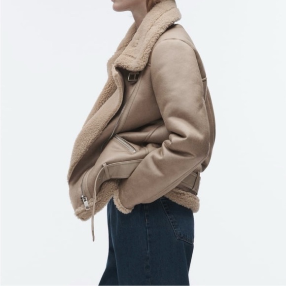 Zara Double Faced Jacket Tan Size Small Great Condition - Picture 3 of 14
